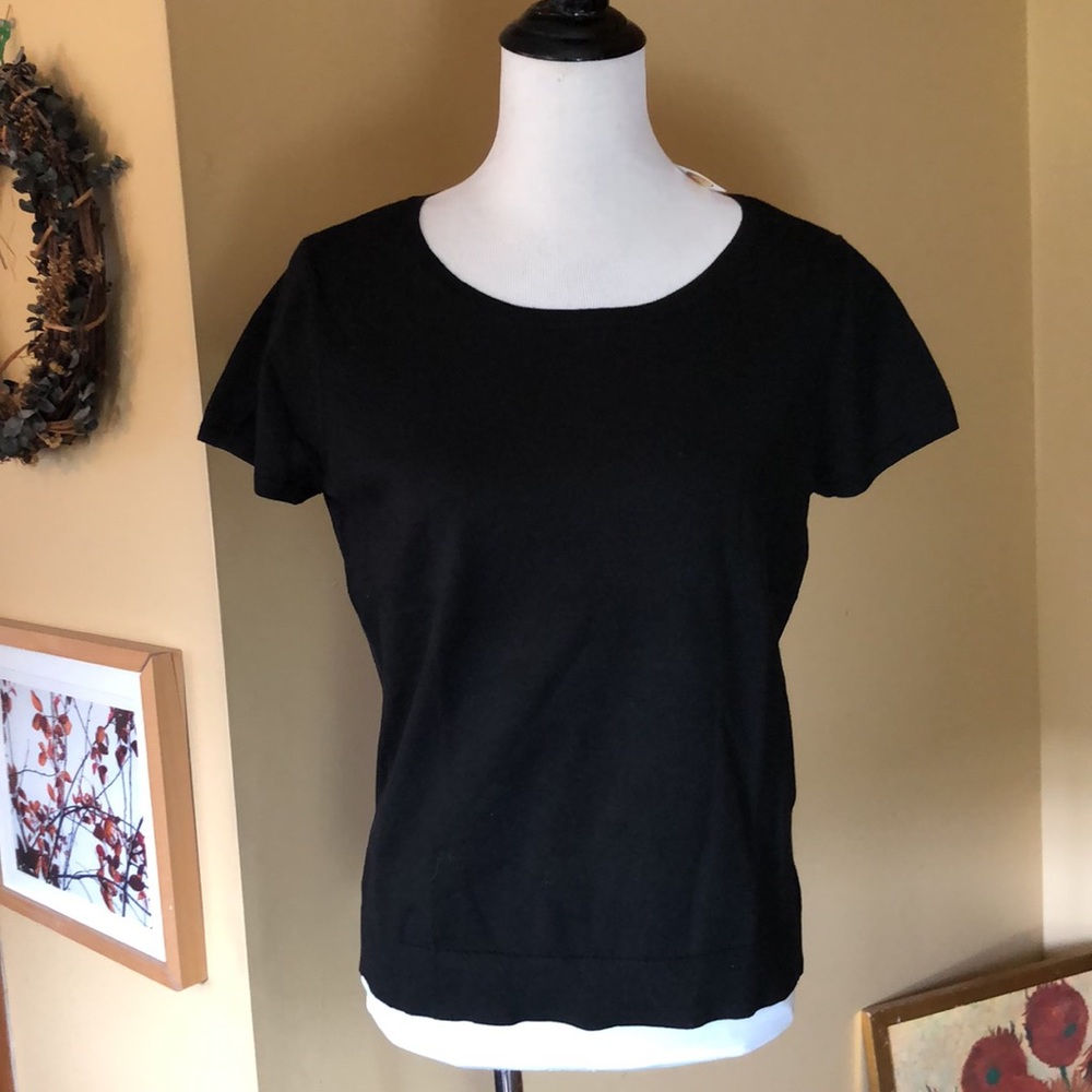 VTG 90’s TALBOTS sz Large Thin Sweater STRETCH NEW